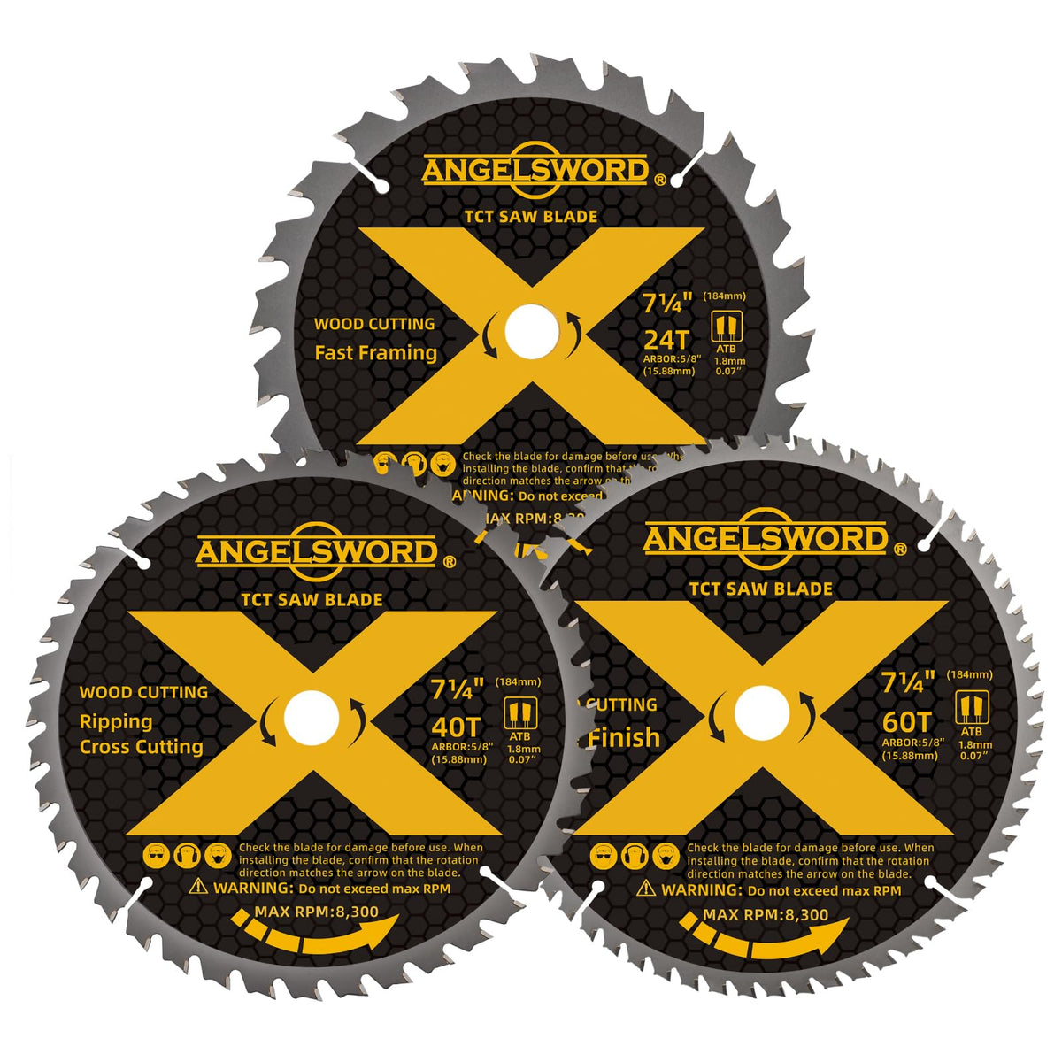 ANGELSWORD 7-1/4 inch blade 24T designed for fast framing cuts.