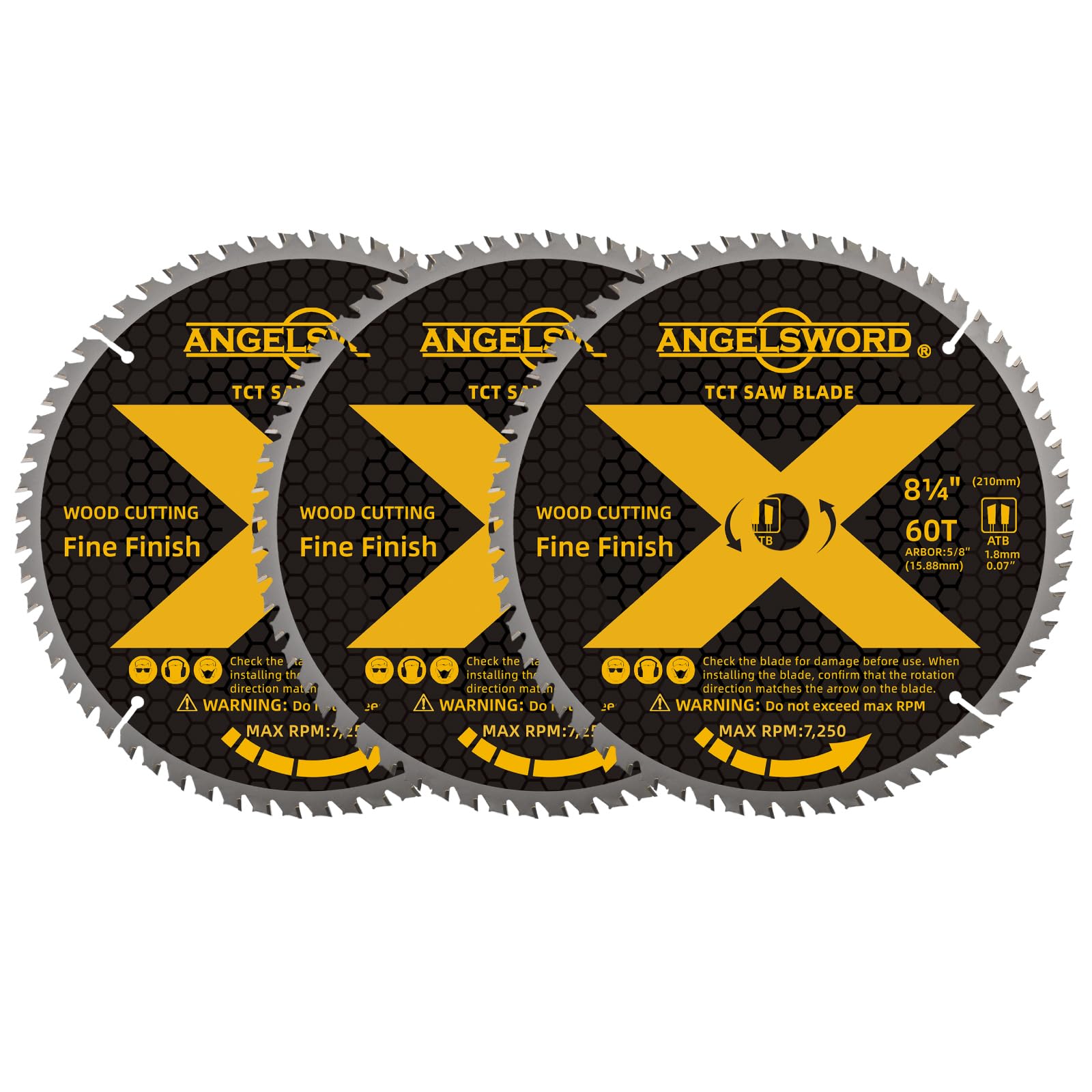 ANGELSWORD 8-1/4 inch blade close-up highlights precise finish cuts.