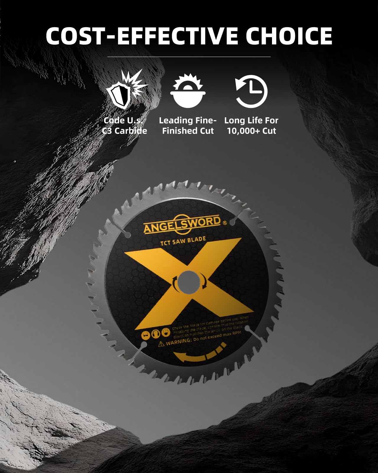 ANGELSWORD tungsten carbide teeth showing wear resistance and longevity.