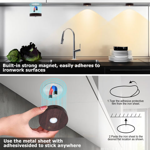 Angestlite puck light with dimmable brightness for mood and tasks