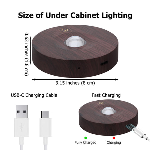 Angestlite rechargeable puck light delivering long runtime per charge