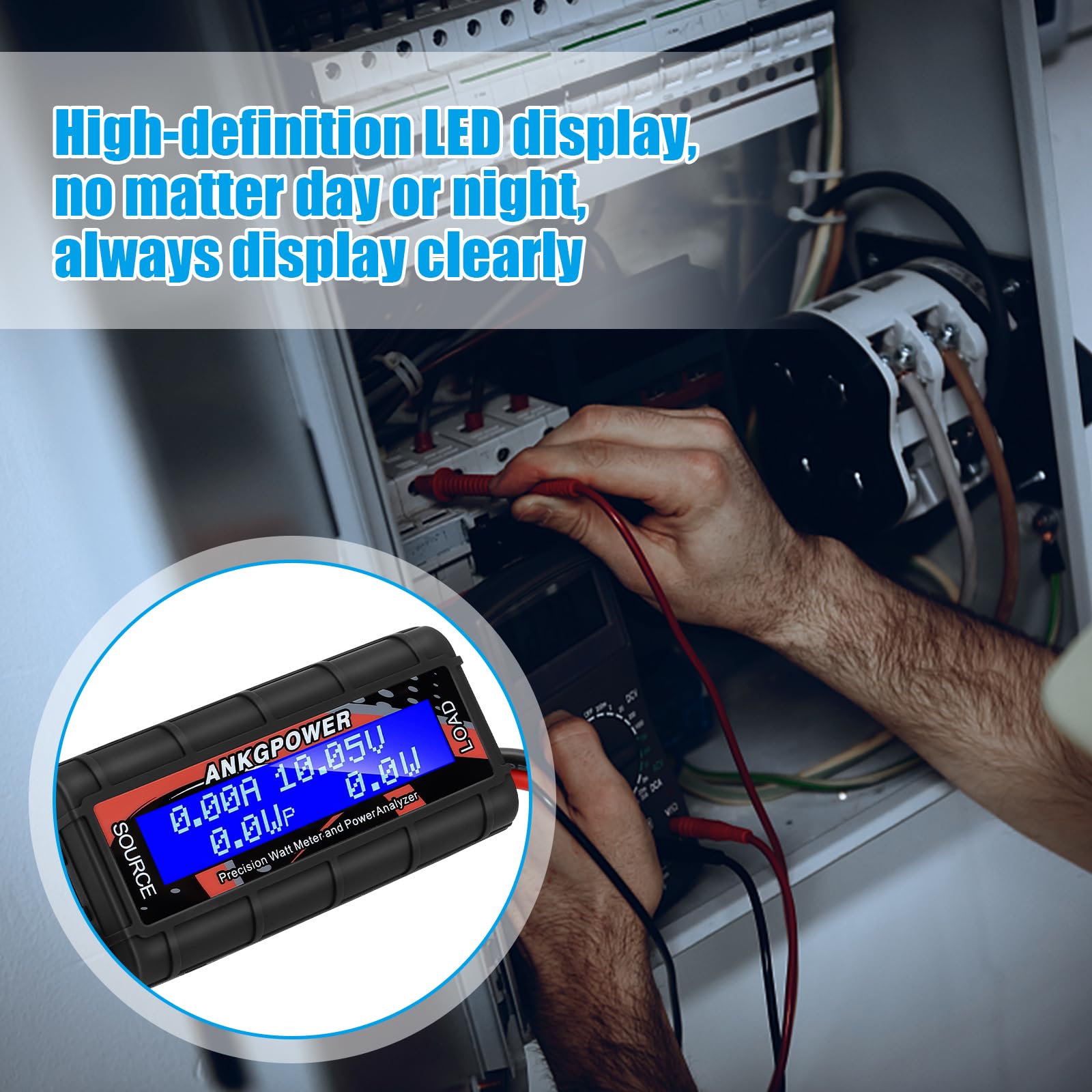 ANGK meter assists cell balancing and health checks during maintenance.