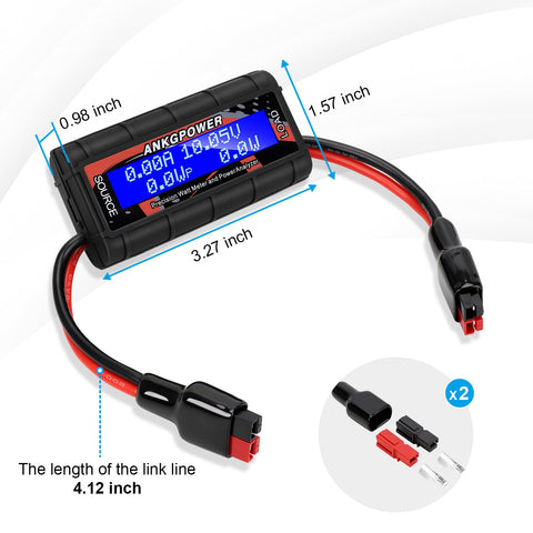 ANGK power analyzer displays eight essential readings during operation.