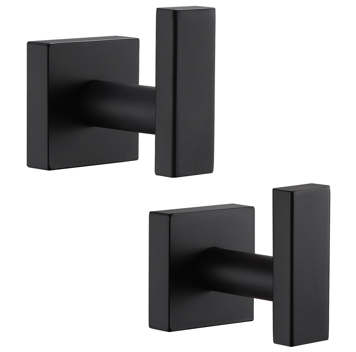 Angle Simple bathroom towel hooks matte black wall-mount for tidy bathroom organization