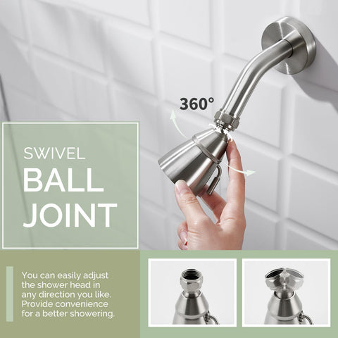 Angle Simple swivel ball joint enables 360-degree angle adjustment.