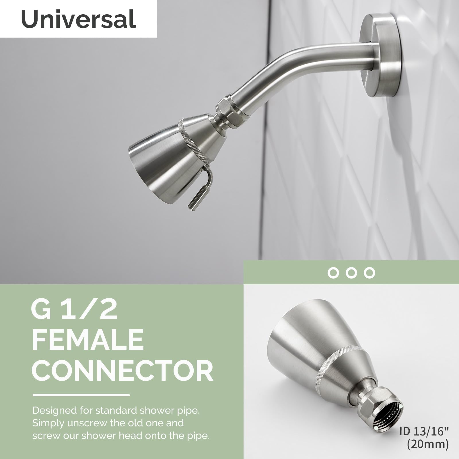 Angle Simple quick-install design makes replacement easy and mess-free.