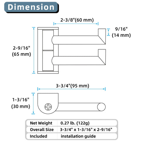 Angle Simple compact hanging solution frees up space without clutter.