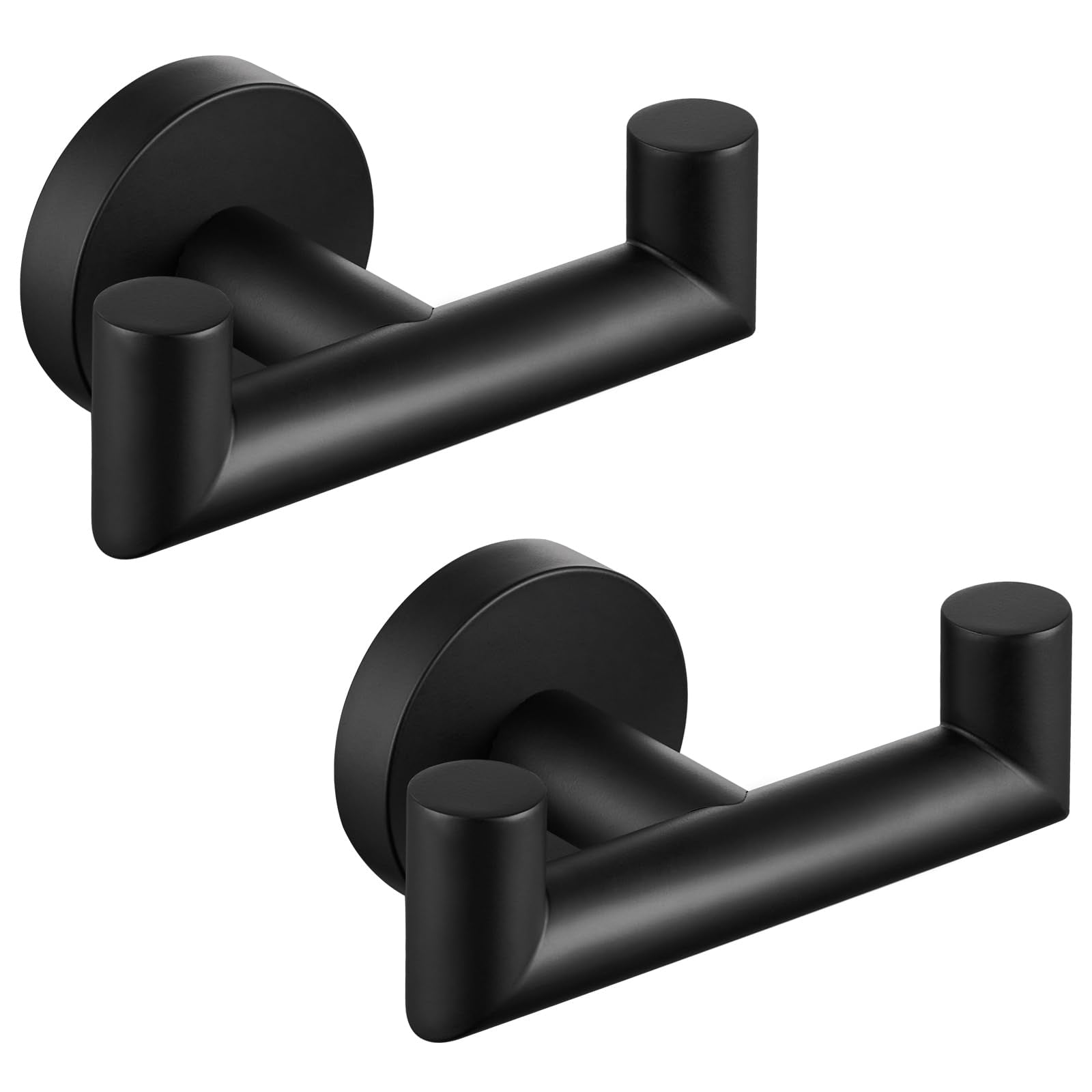 Angle Simple double towel hook on wall offers quick towel access and organized storage.