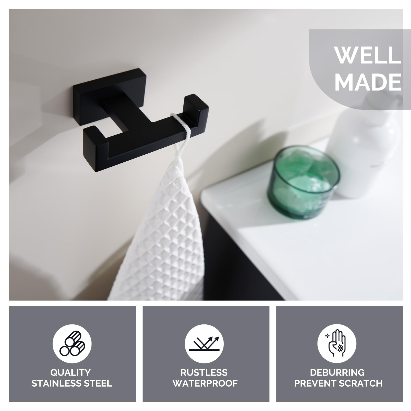 Angle Simple wall mount installation view showing sturdy screws and brackets
