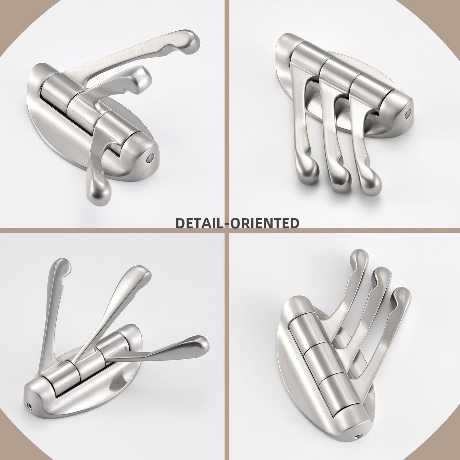 Angle Simple Foldable Swivel Towel Hook kitchen bath versatile space saver.