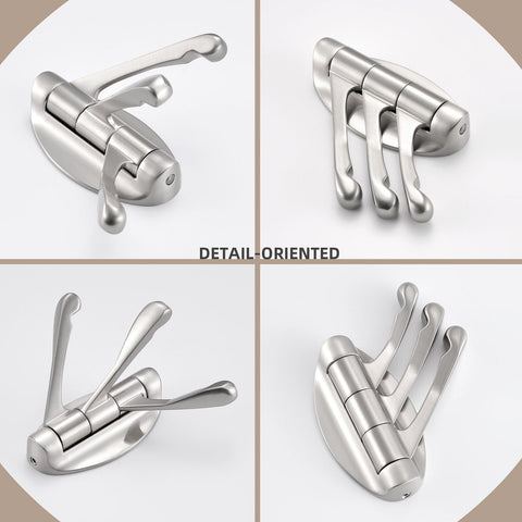 Angle Simple Foldable Swivel Towel Hook kitchen bath versatile space saver.