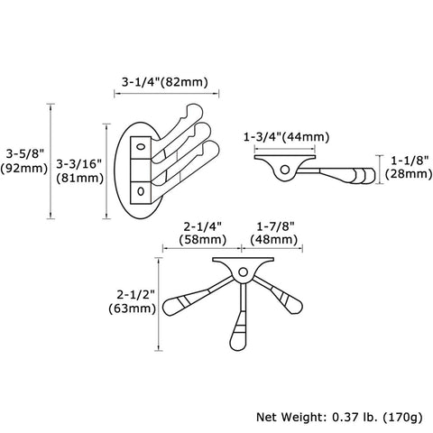 Angle Simple Foldable Swivel Towel Hook durable wall-mount solution for RV.