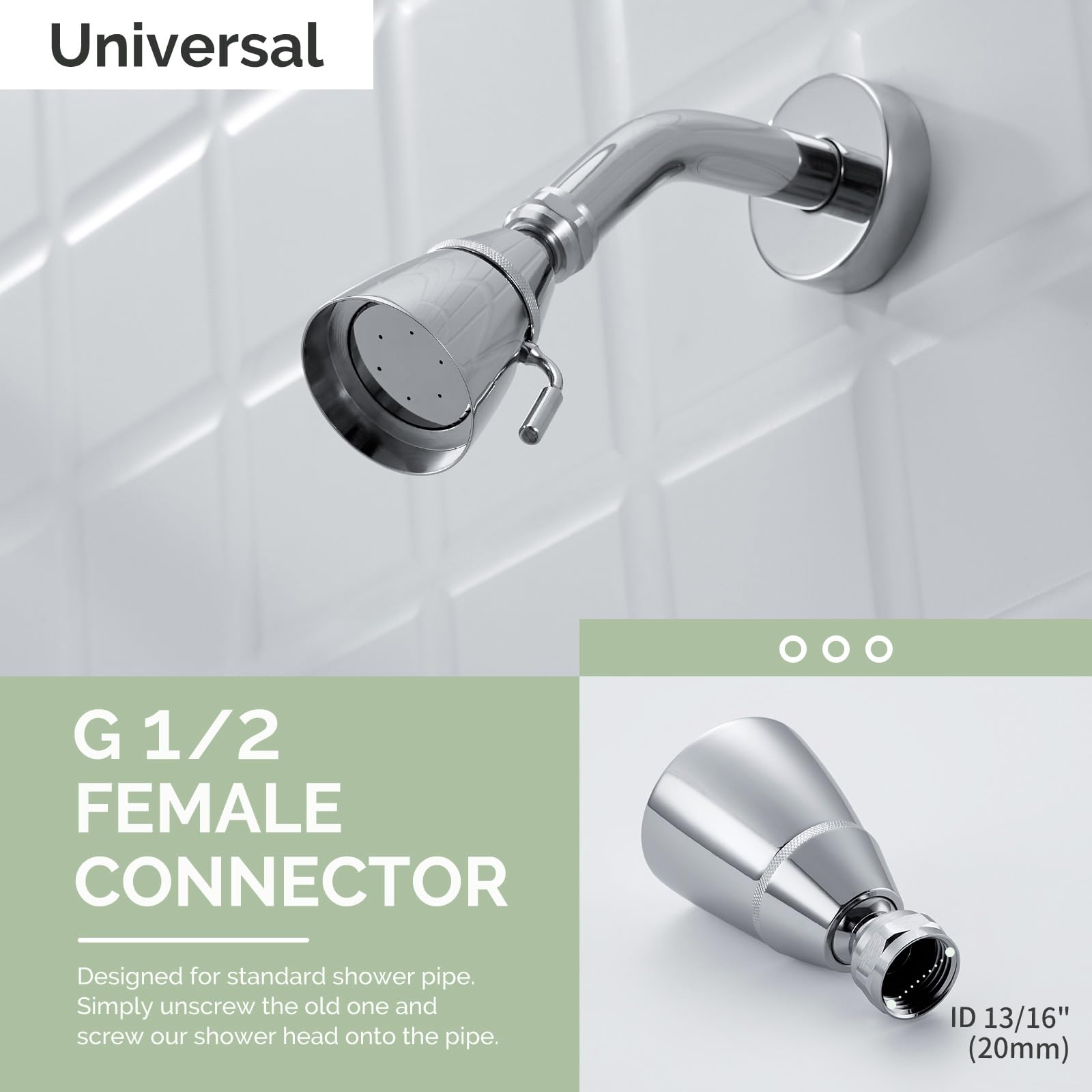 Angle Simple high-pressure spray pattern delivers robust cleansing without over-spray.