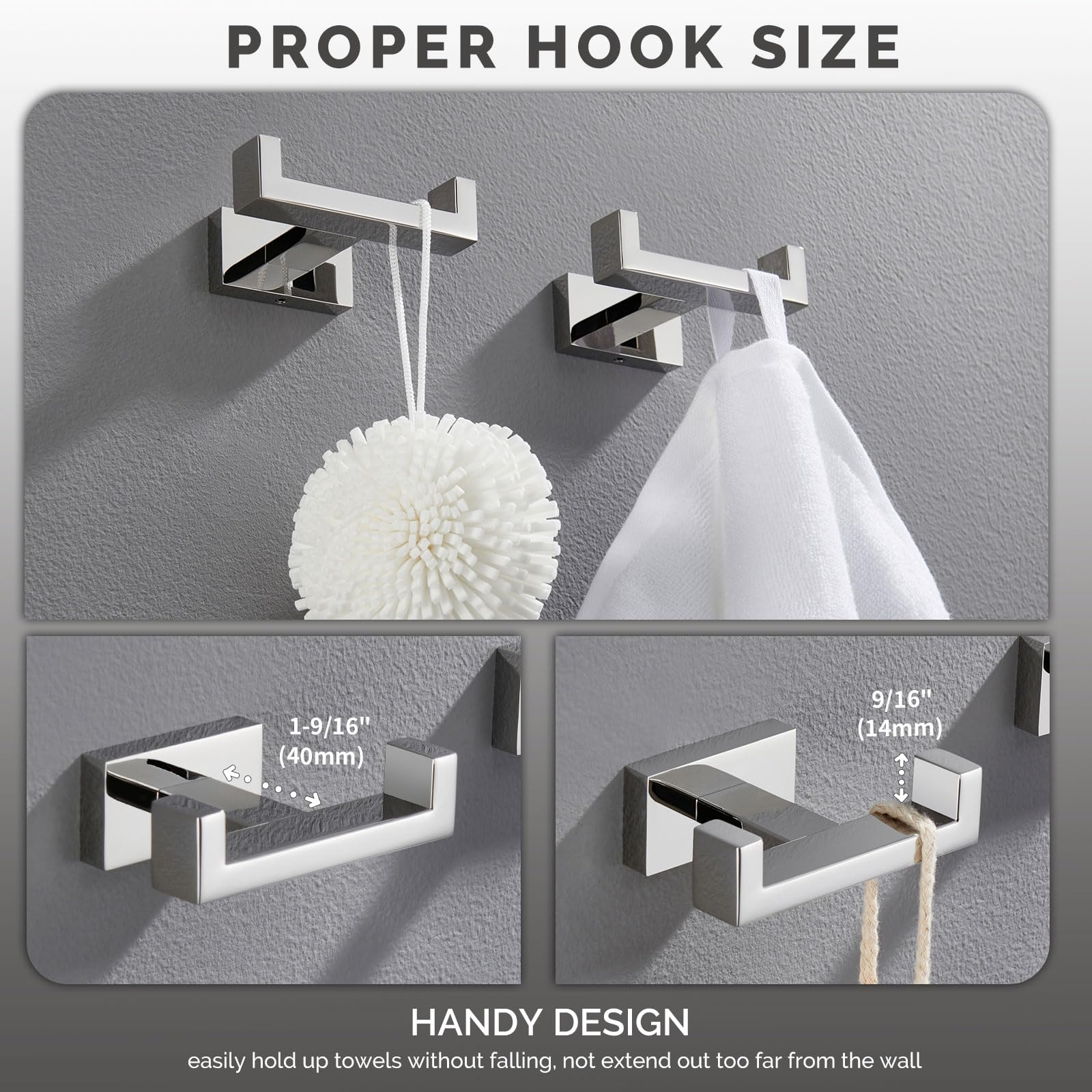 Angle Simple polished-chrome finish detail emphasizes modern, minimalist bathroom style.