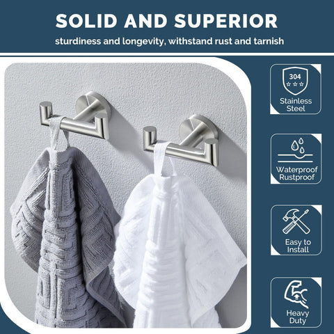 Angle Simple space saving bathroom hook maximizes small rooms