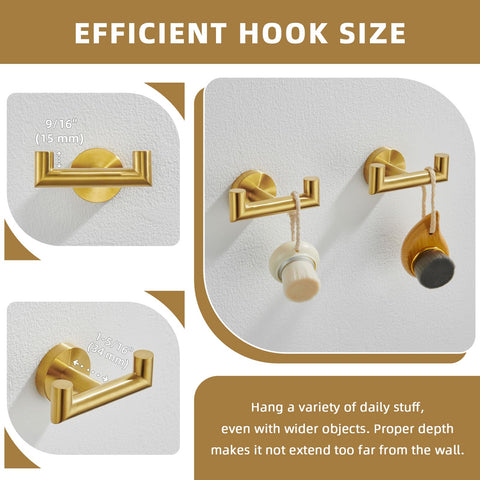 Angle Simple space saving towel hook design on wall