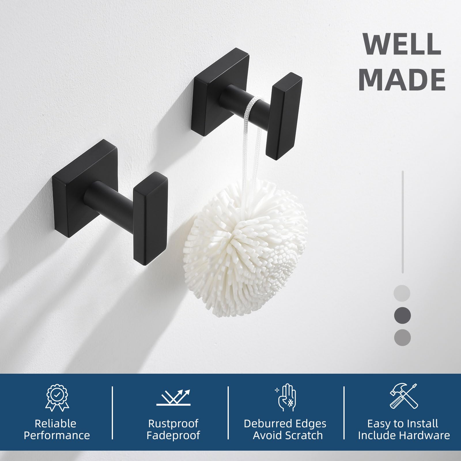 Angle Simple space-saving hooks for small spaces in kitchen or entry