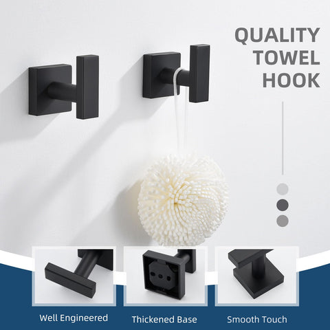 Angle Simple durable stainless steel hooks with rust-resistant matte finish