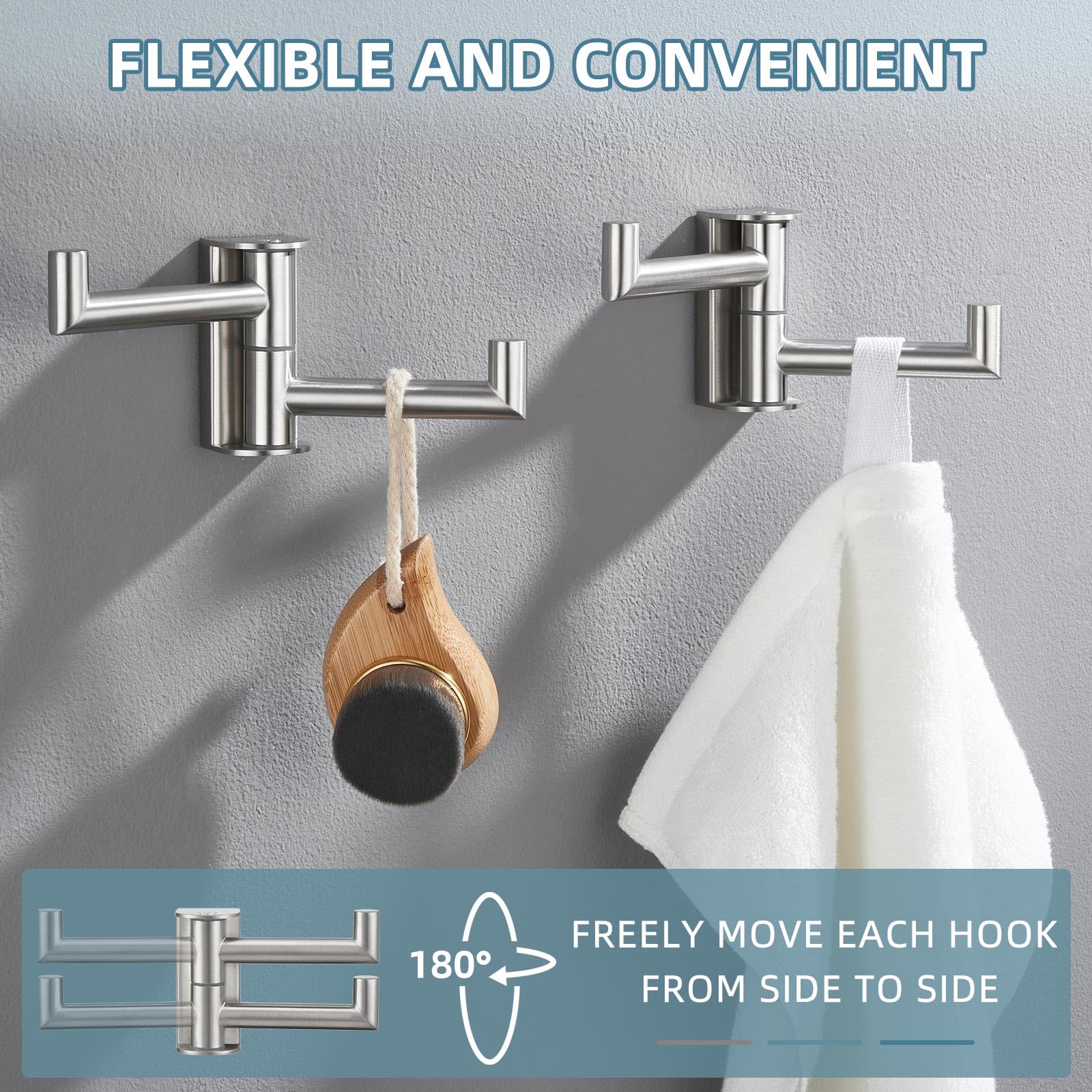 Angle Simple brushed nickel finish conveys timeless style and rust resistance.