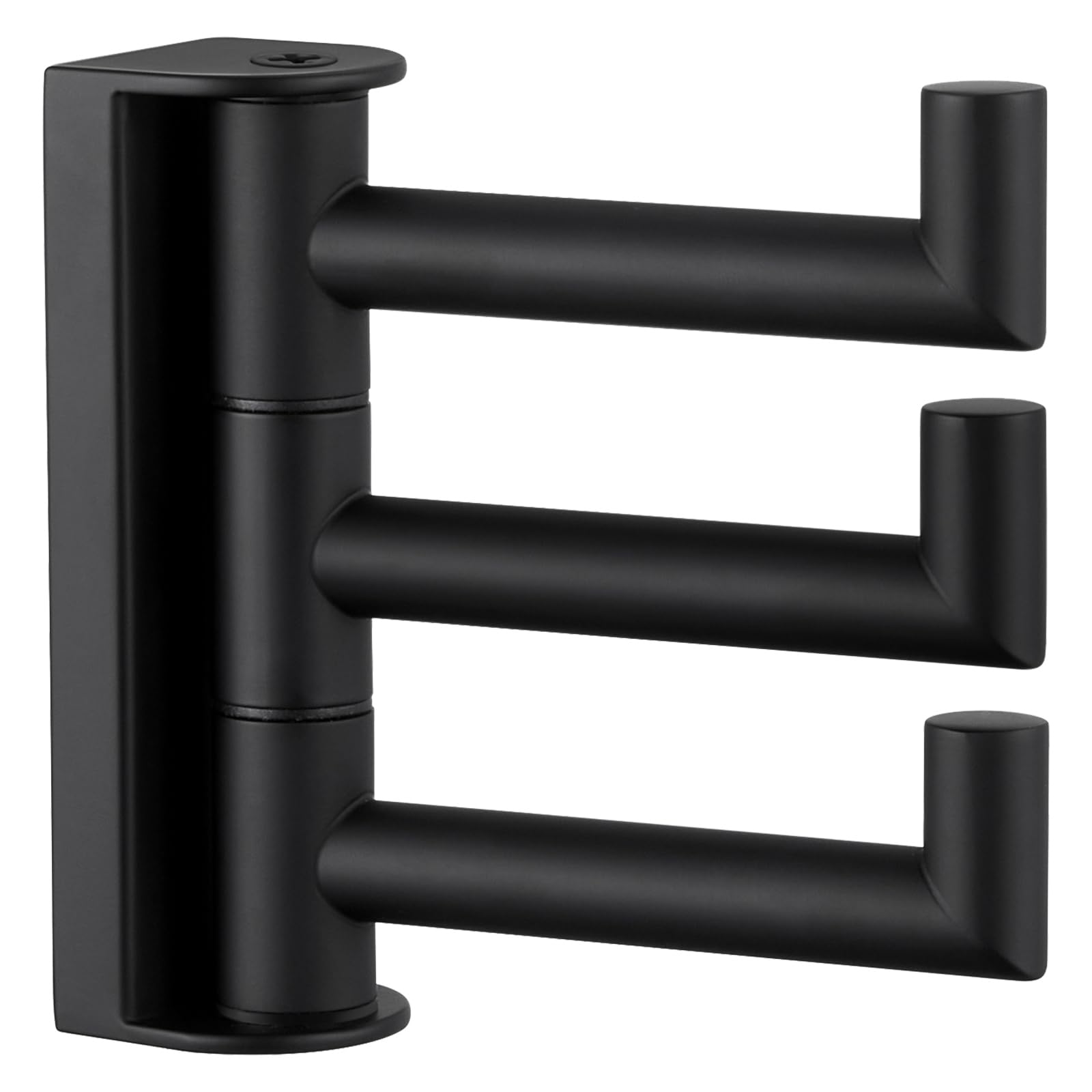 Angle Simple Swivel Towel Hook with 3 arms keeps towels within reach.