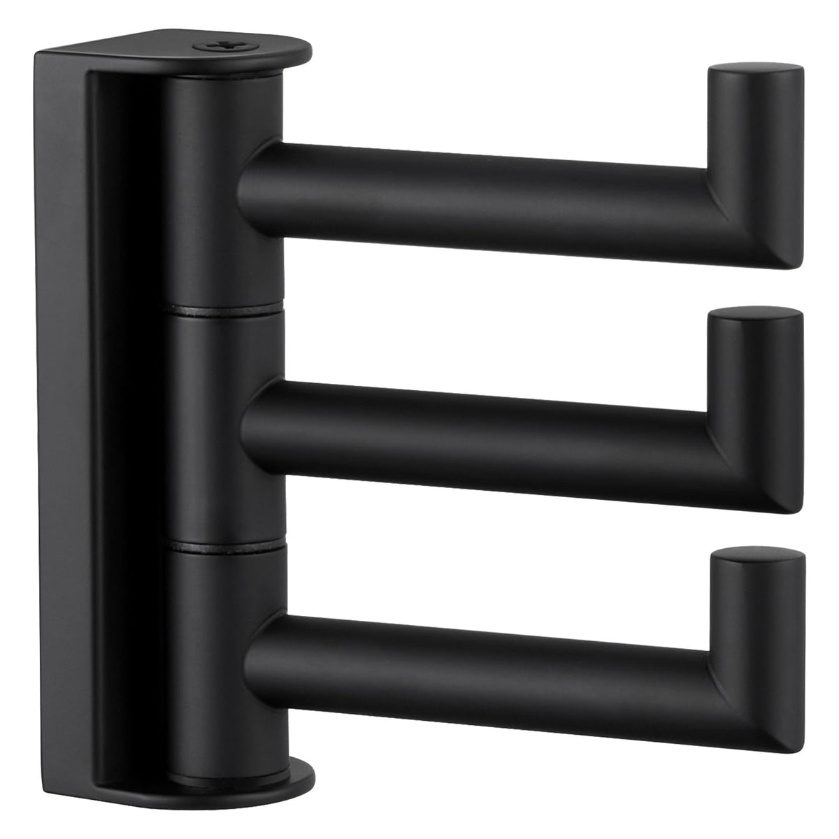 Angle Simple Swivel Towel Hook with 3 arms keeps towels within reach.