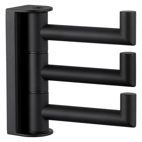 Angle Simple Swivel Towel Hook with 3 arms keeps towels within reach.