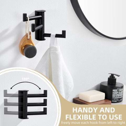 60 mm holding length fits wider towels and robes on the hook.