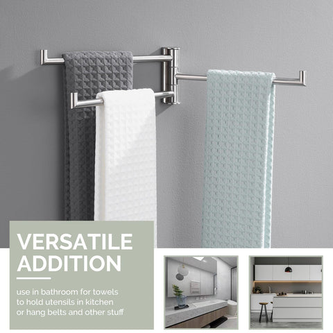 Angle Simple each bar length 8-7/16 inches maximizes towel drying space