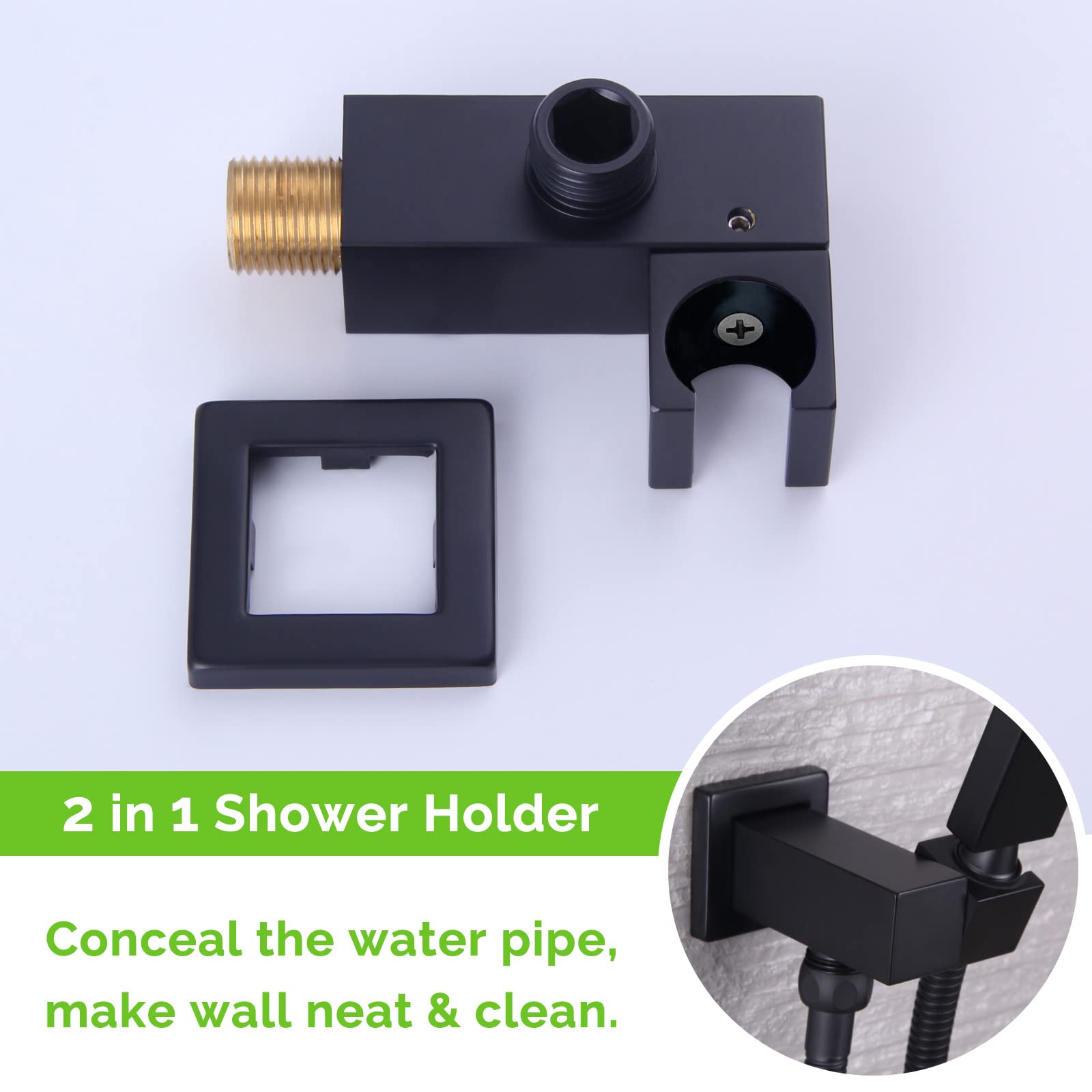 Angle Simple trim cap conceals wall opening for a clean, cohesive look.