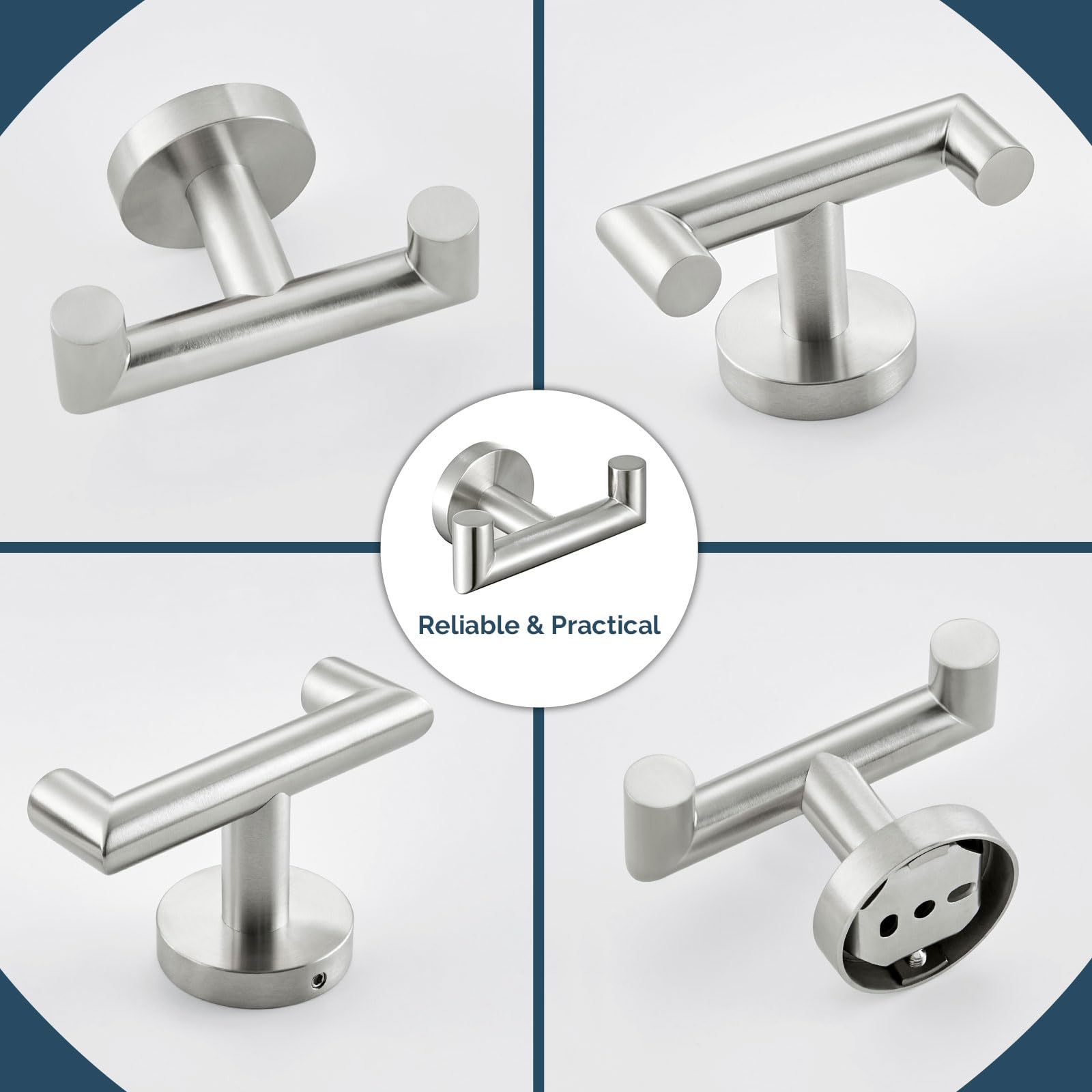 Angle Simple wall mount towel hook SUS304 steel for durable use