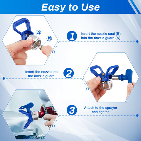 Anglecai nozzle head protective covers shield tips during storage and cleaning.