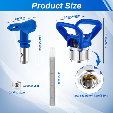 Anglecai reversible spray nozzles provide flexible spray patterns for detail work.