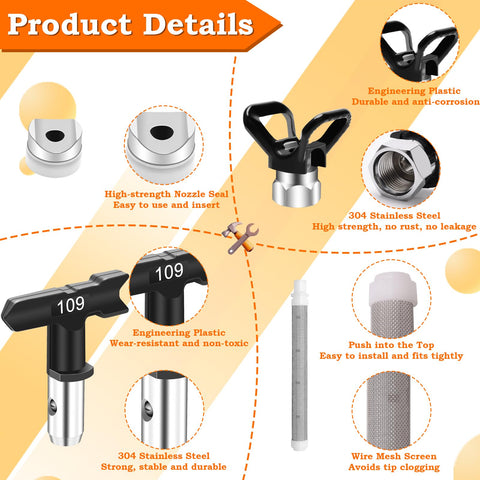 Anglecai sprayer filters pack for consistent flow and reduced clogs.