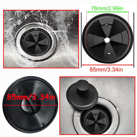 Anglepingping stopper provides reliable seal for InSinkErator disposal.