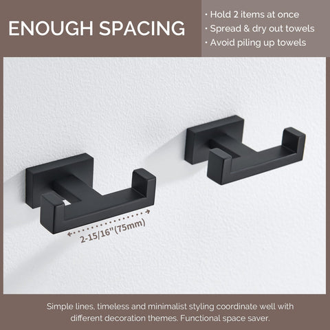 Angle Simple matte black coating for a modern bathroom style.