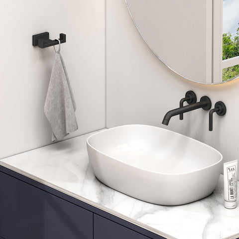 Angle Simple stainless steel double hook close-up shows durable finish.