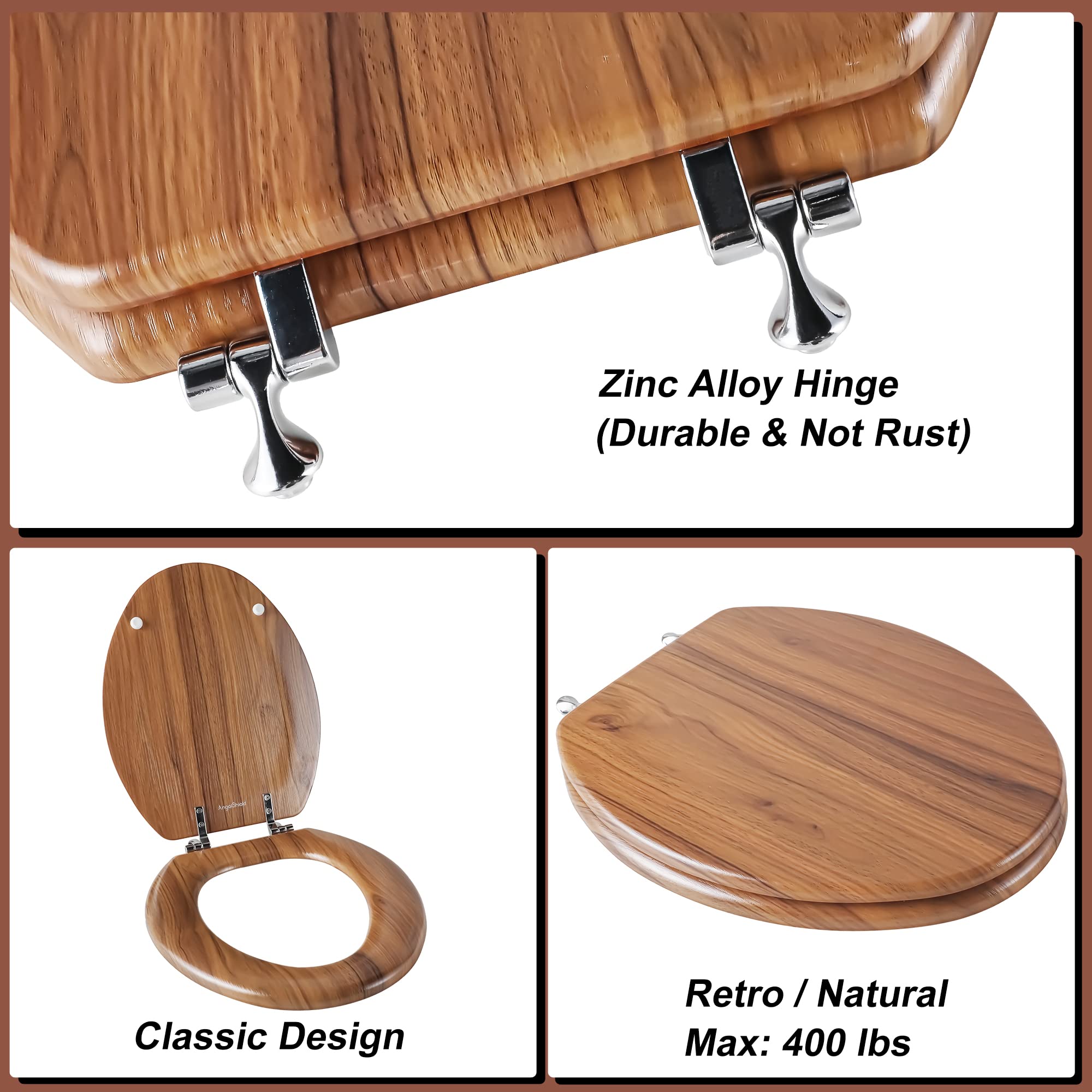 Angol Shiold anti-pinch design seat prevents pinching during use.