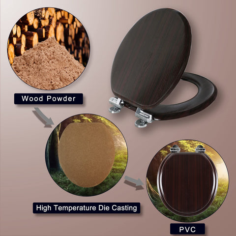 Angol Shiold molded wood seat is easy to wipe and maintain