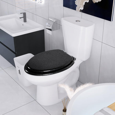 Angol Shiold glitter toilet seat cleaning-access design enables fast cleaning.
