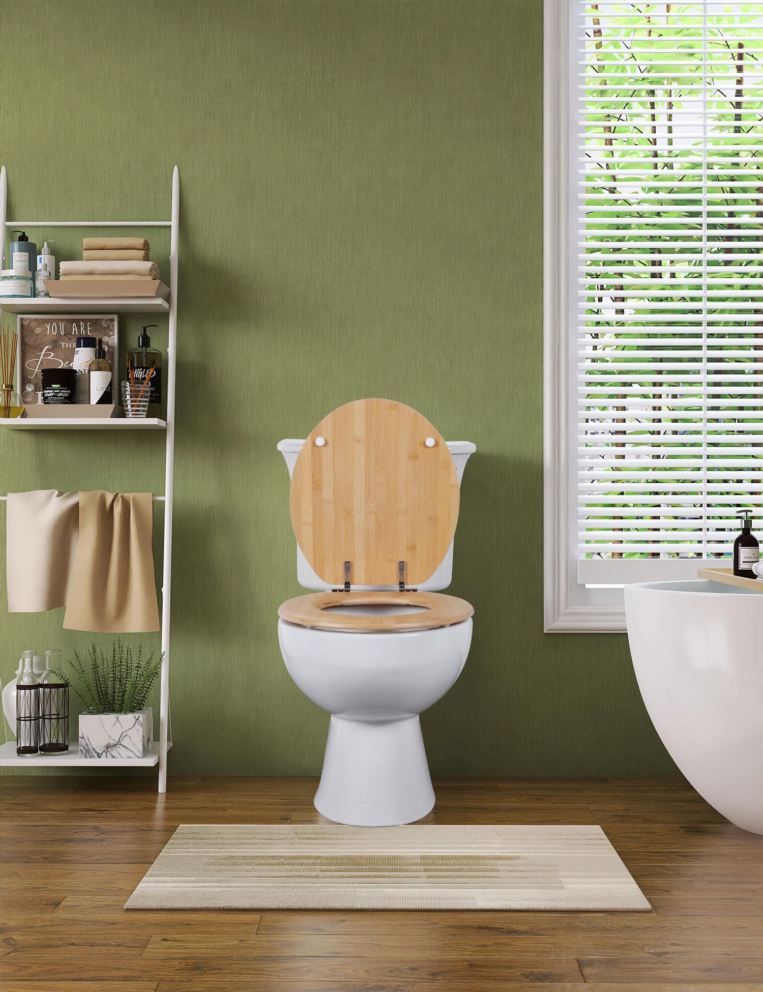 Angol Shiold natural bamboo for a lightweight, eco-friendly bathroom upgrade.