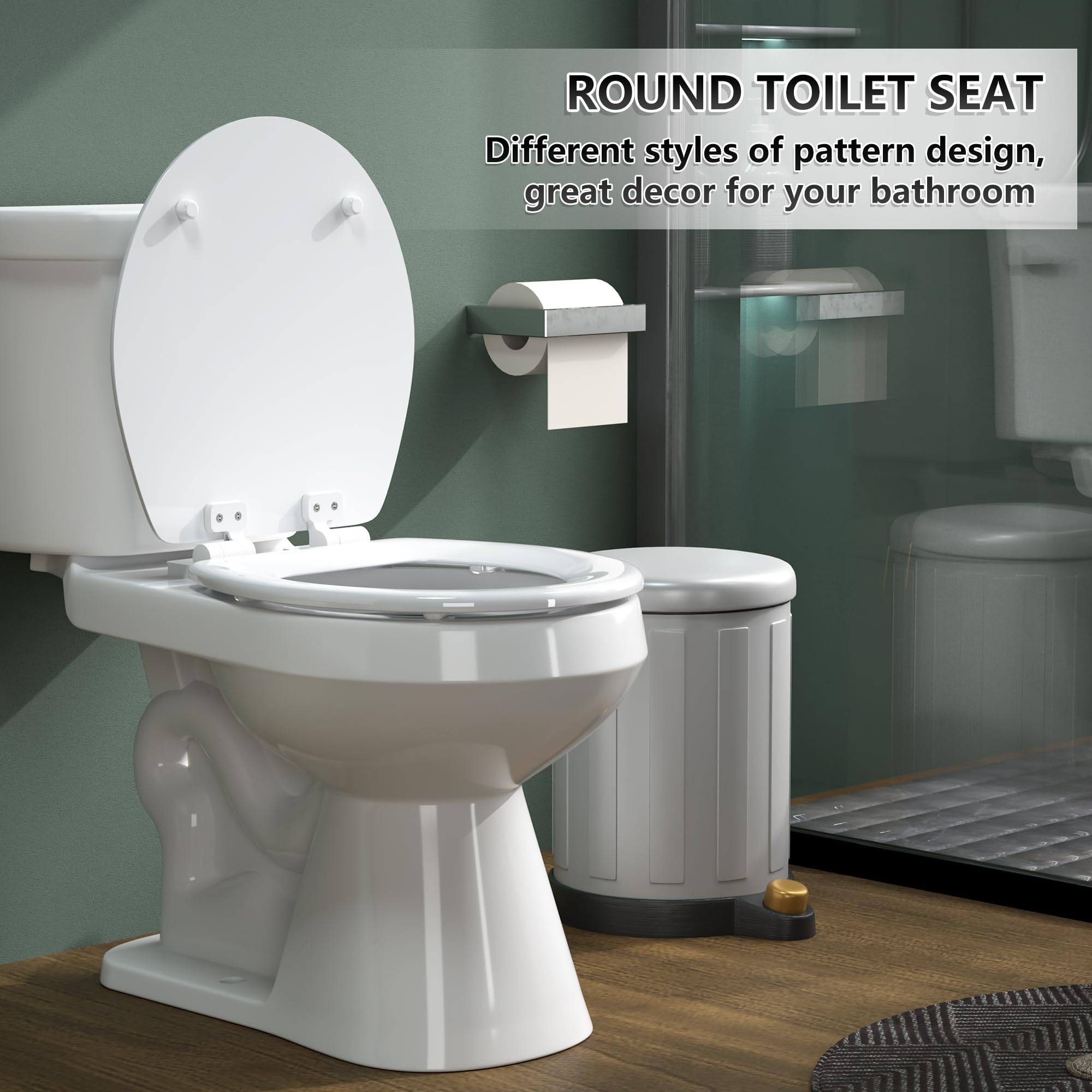 Angol Shiold quick-release hinges enable thorough cleaning beneath the seat.