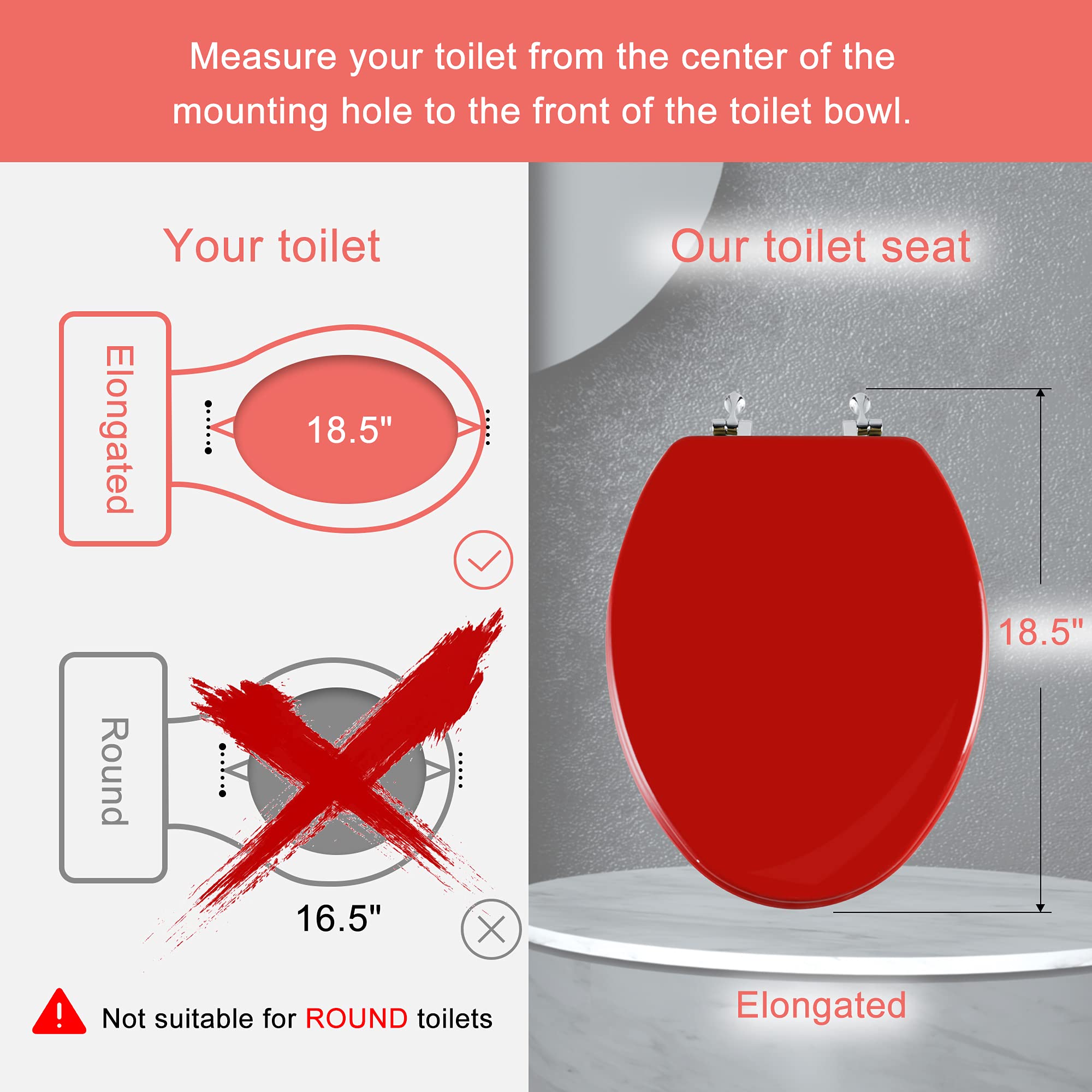 Angol Shiold red seat showing enamel wood finish for shine and moisture resistance