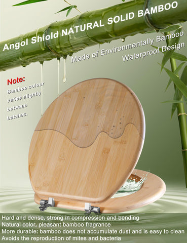 Angol Shiold round bamboo seat is easy to clean and maintain.