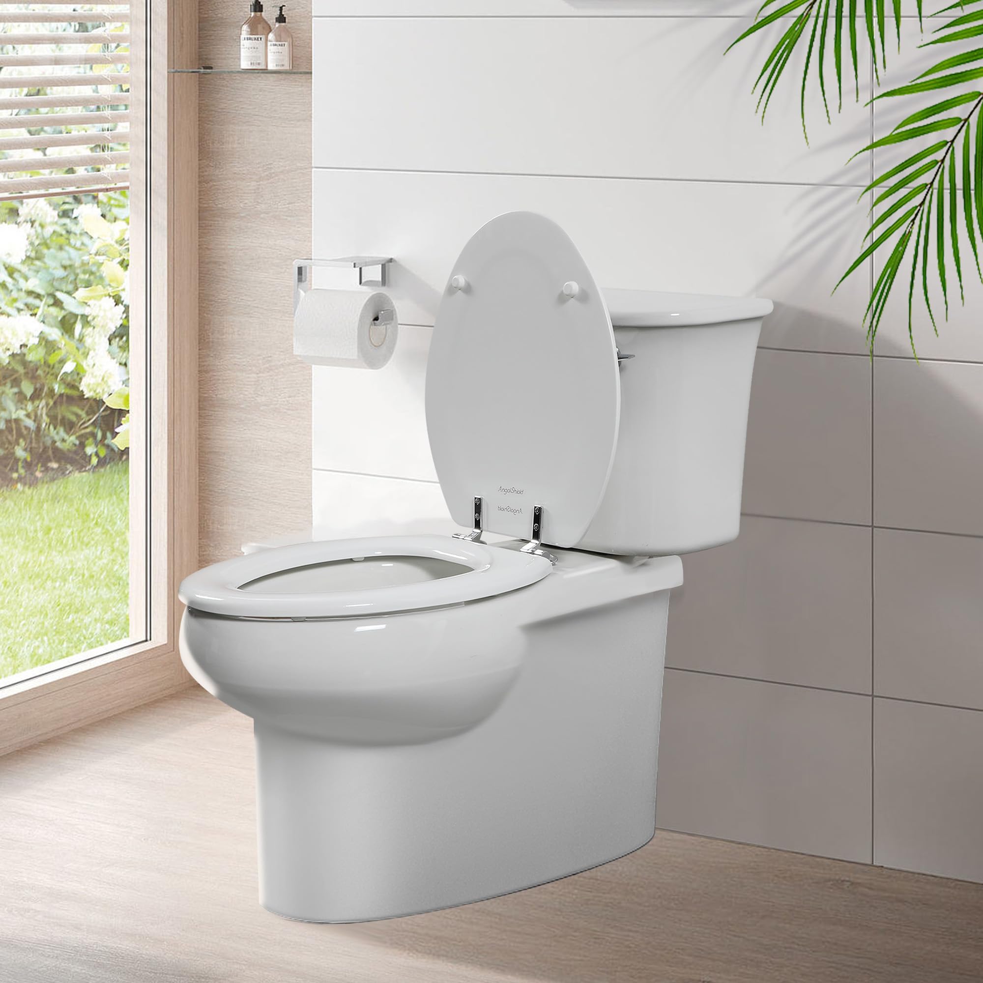 Angol Shiold universal-fit design works with many American toilets.