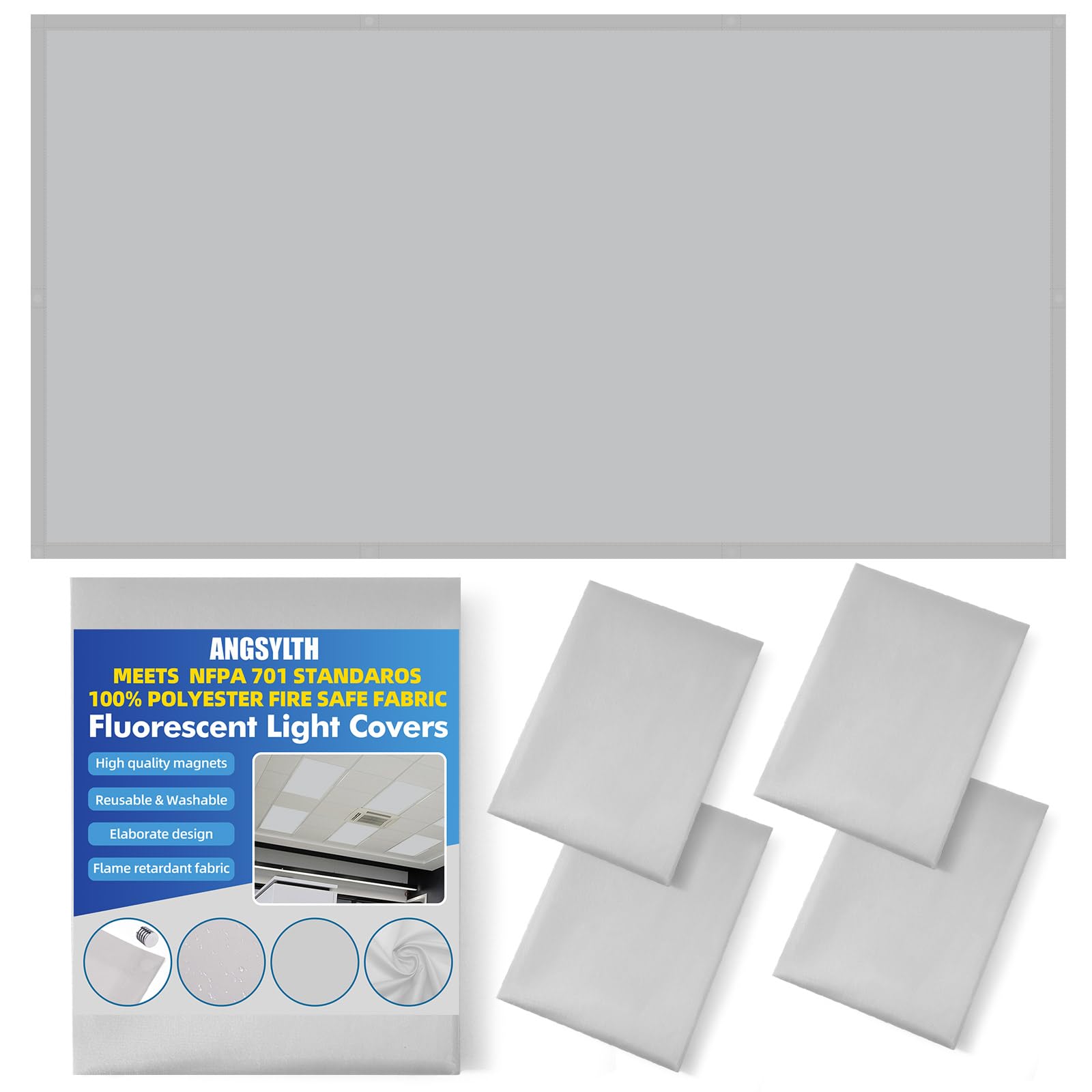 ANGSYLTH 4x2 feet light cover for ceilings improves room aesthetics and glare control.