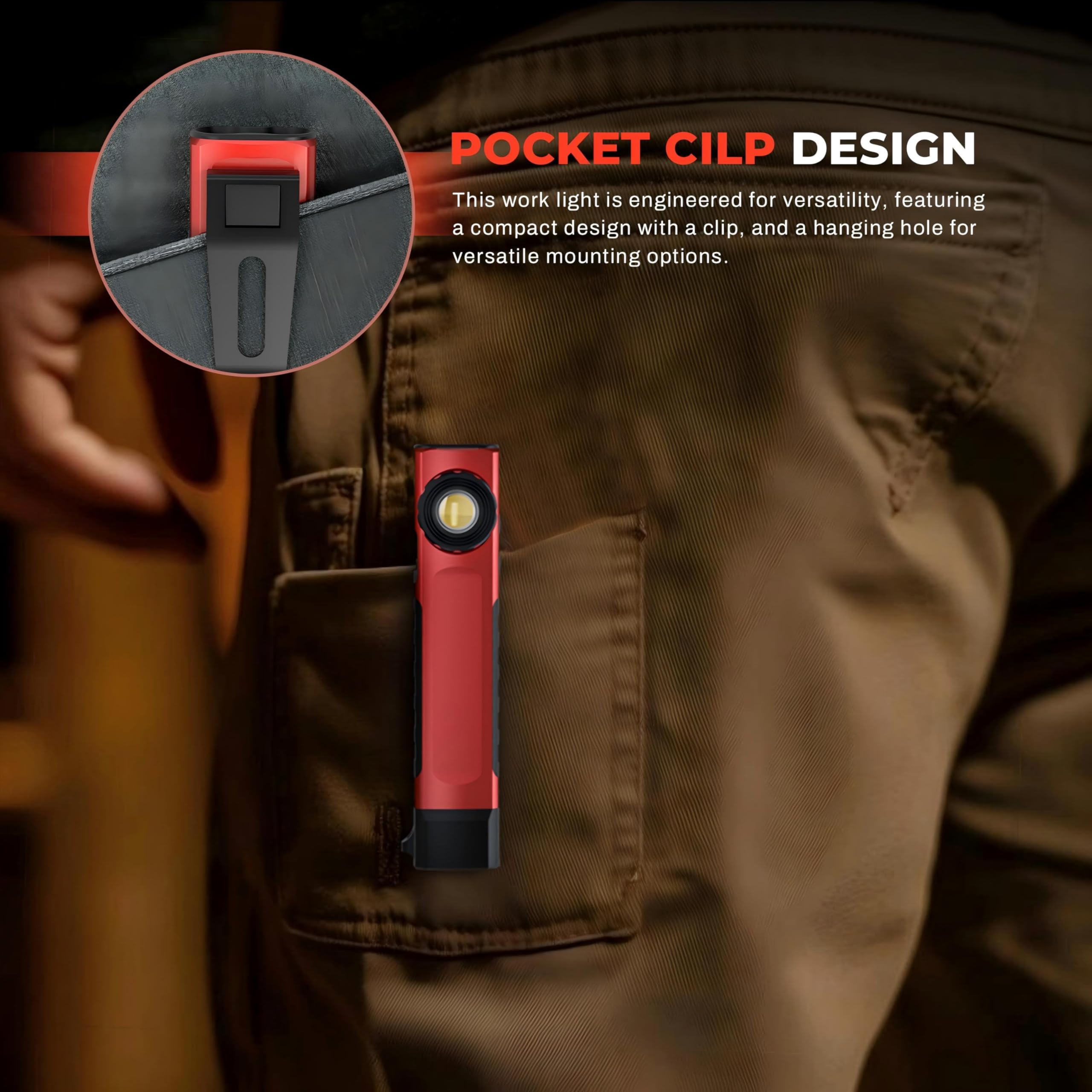 Anhay Rechargeable Flashlight waterproof and dustproof rugged housing.