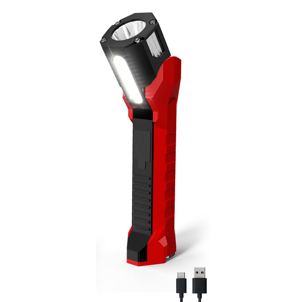 Anhay Rechargeable Work Light emits 1200 lumens for bright car repairs