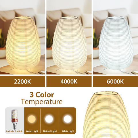 Anicompa Japanese paper lamp shade adds elegant glow to a study