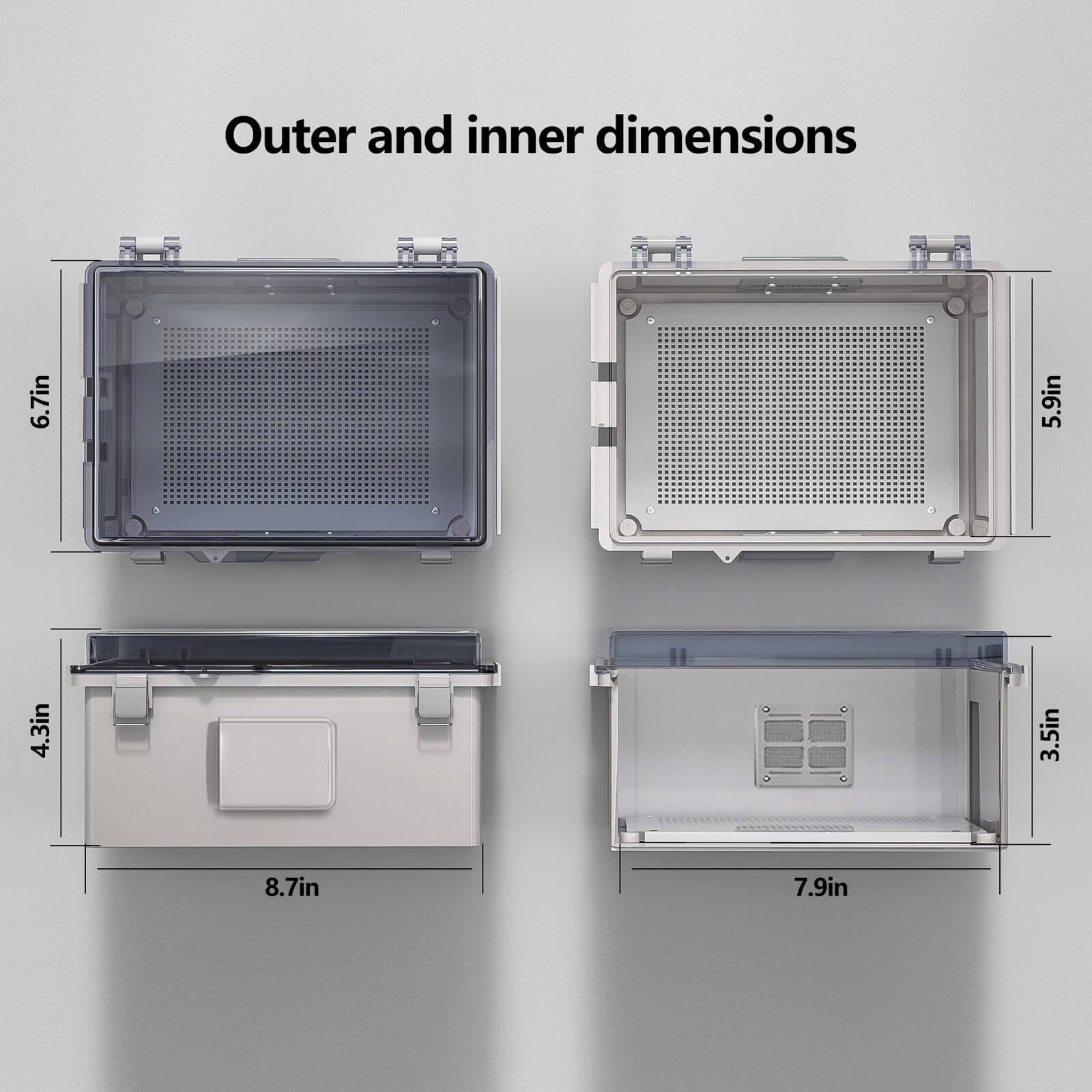 ANIMACYN ABS junction box with cable grommets supports clean, organized wiring.