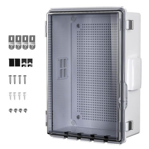 ANIMACYN ABS junction box with clear cover for quick interior inspections in outdoor setups